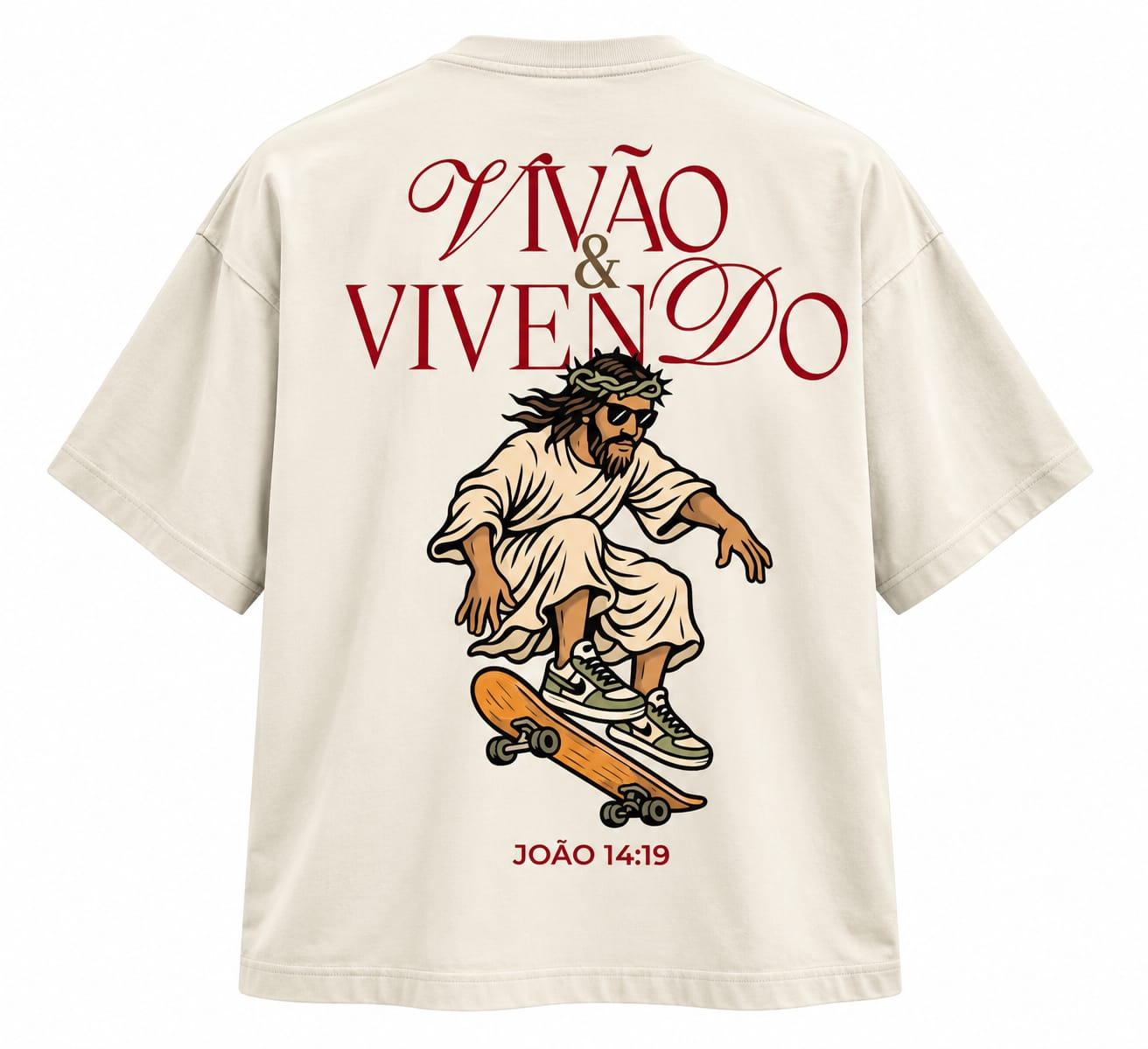 Camiseta oversized Vivão e vivendo